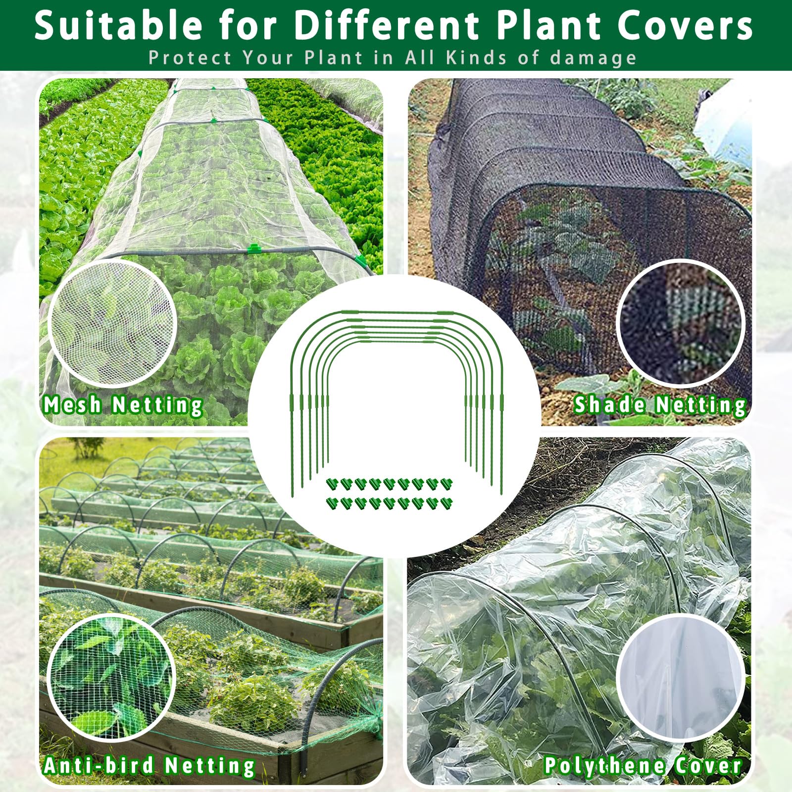 MLYKJ reusable weather-resistant tunnel system for gardens.