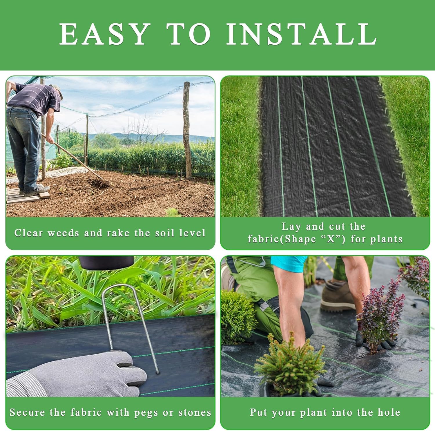 MLZPU driveway underlayment fabric stabilizes surfaces and reduces weed growth.