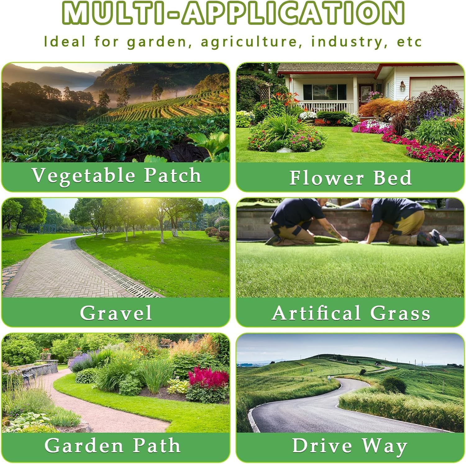 MLZPU weed-control garden cloth designed for easy cutting and installation.