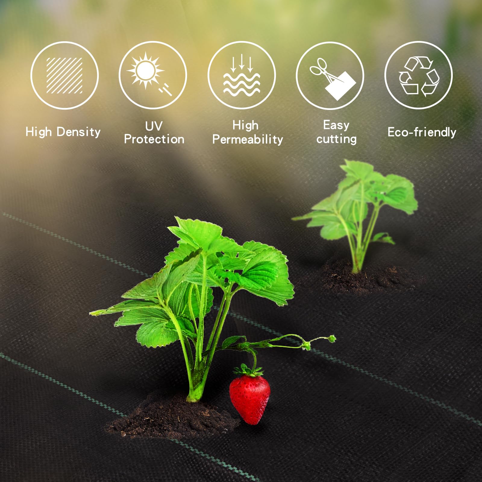 MLZPU weed control garden cloth is easy to cut and size for patches and rows.