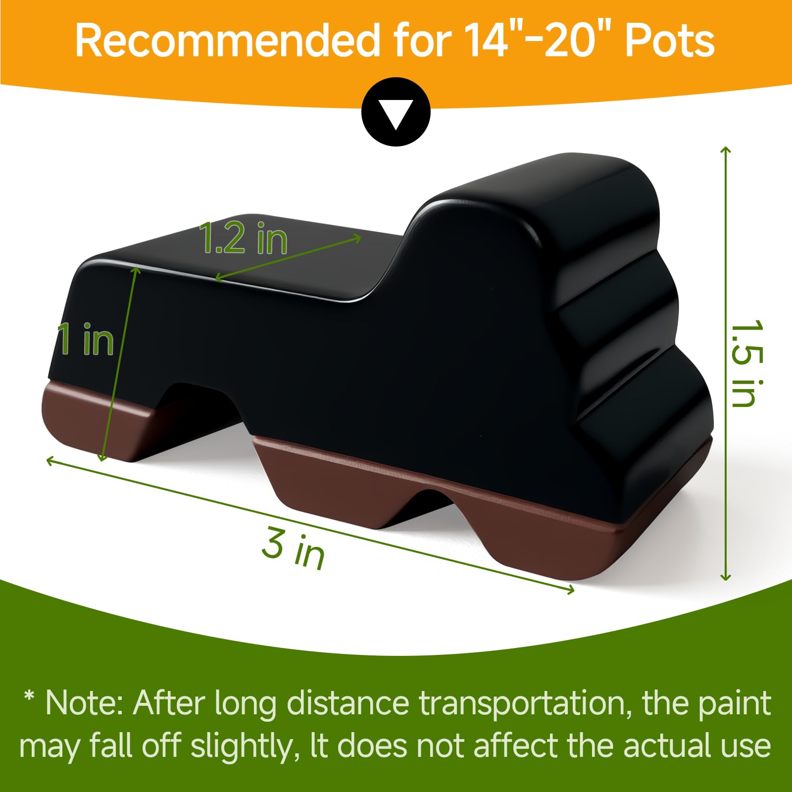 MMAIBAOLAI compact planter elevation feet keep pots steady on uneven surfaces.