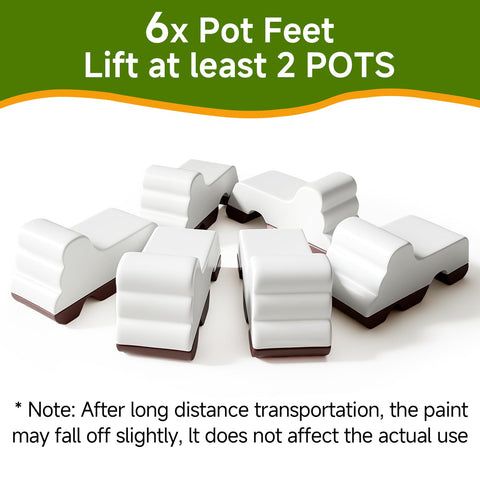 Compact 3-inch long MMAIBAOLAI pot feet fit pots up to 20 inches.