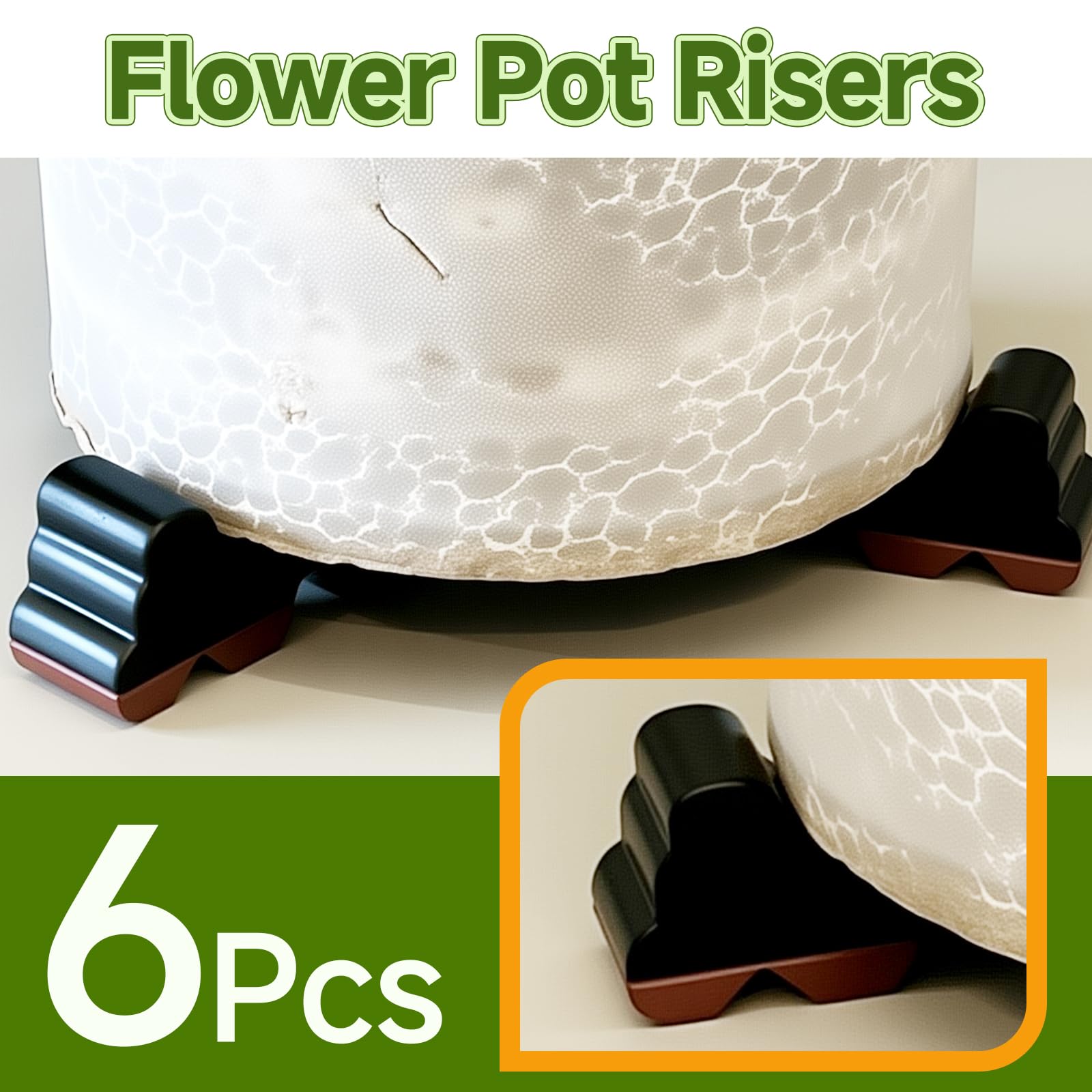 MMAIBAOLAI heavy-duty planter risers outdoor support large pots on uneven ground.