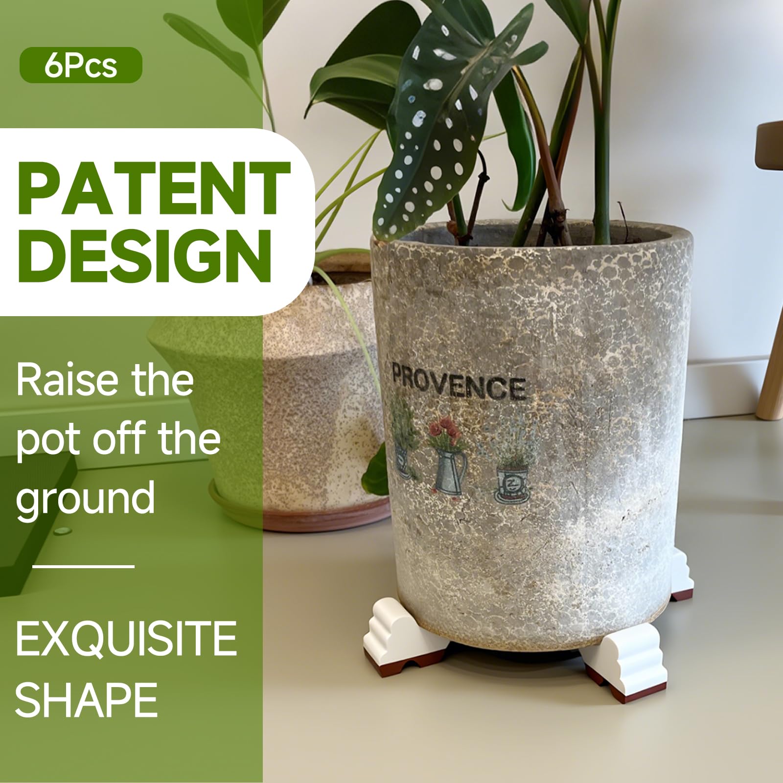 Outdoor planter risers by MMAIBAOLAI boost airflow and prevent scrapes.
