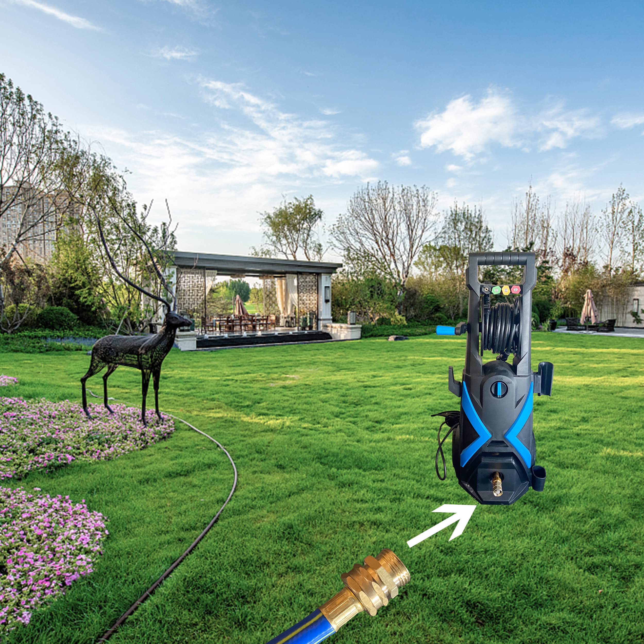 M MINGLE 2-pack garden hose adapters provide ready-to-use backup kits