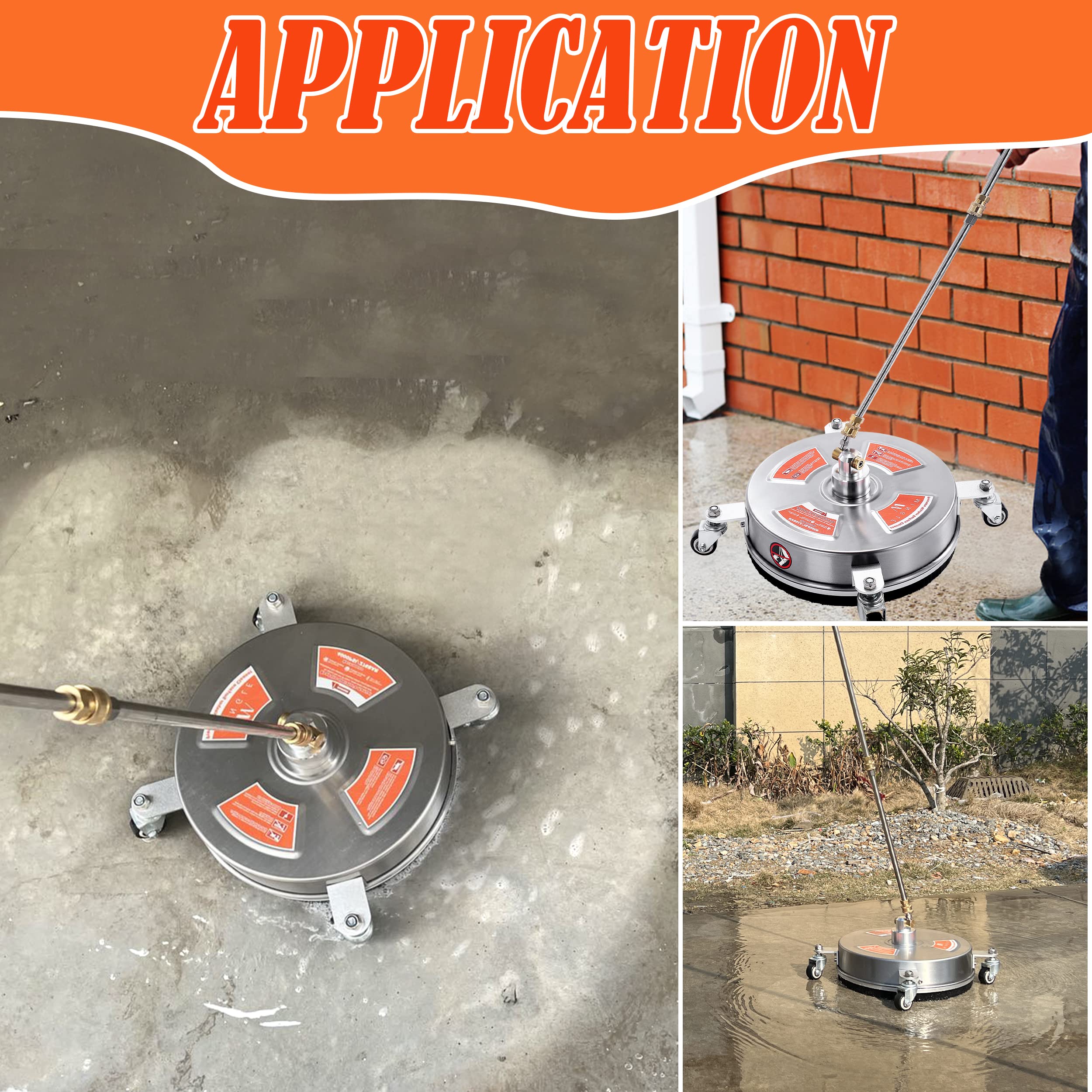 M MINGLE 4000 PSI capacity powers deep cleaning on concrete.