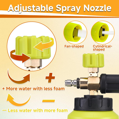 M MINGLE 5 nozzle tips provide versatile cleaning patterns.