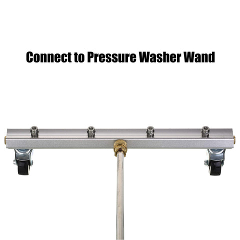45-degree angled wand provides precise cleaning at tight angles undercars.