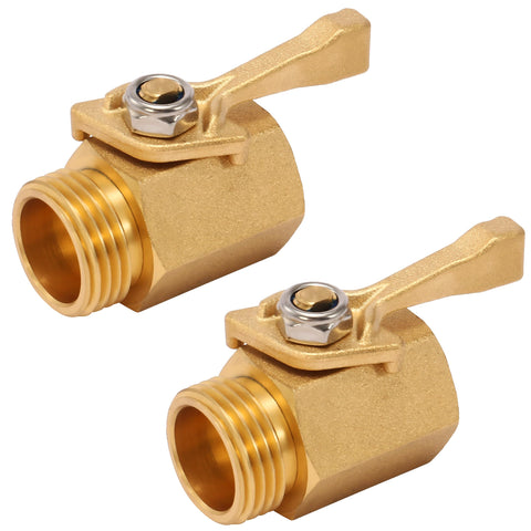 M MINGLE heavy duty brass garden hose shut-off valve with full-flow operation.