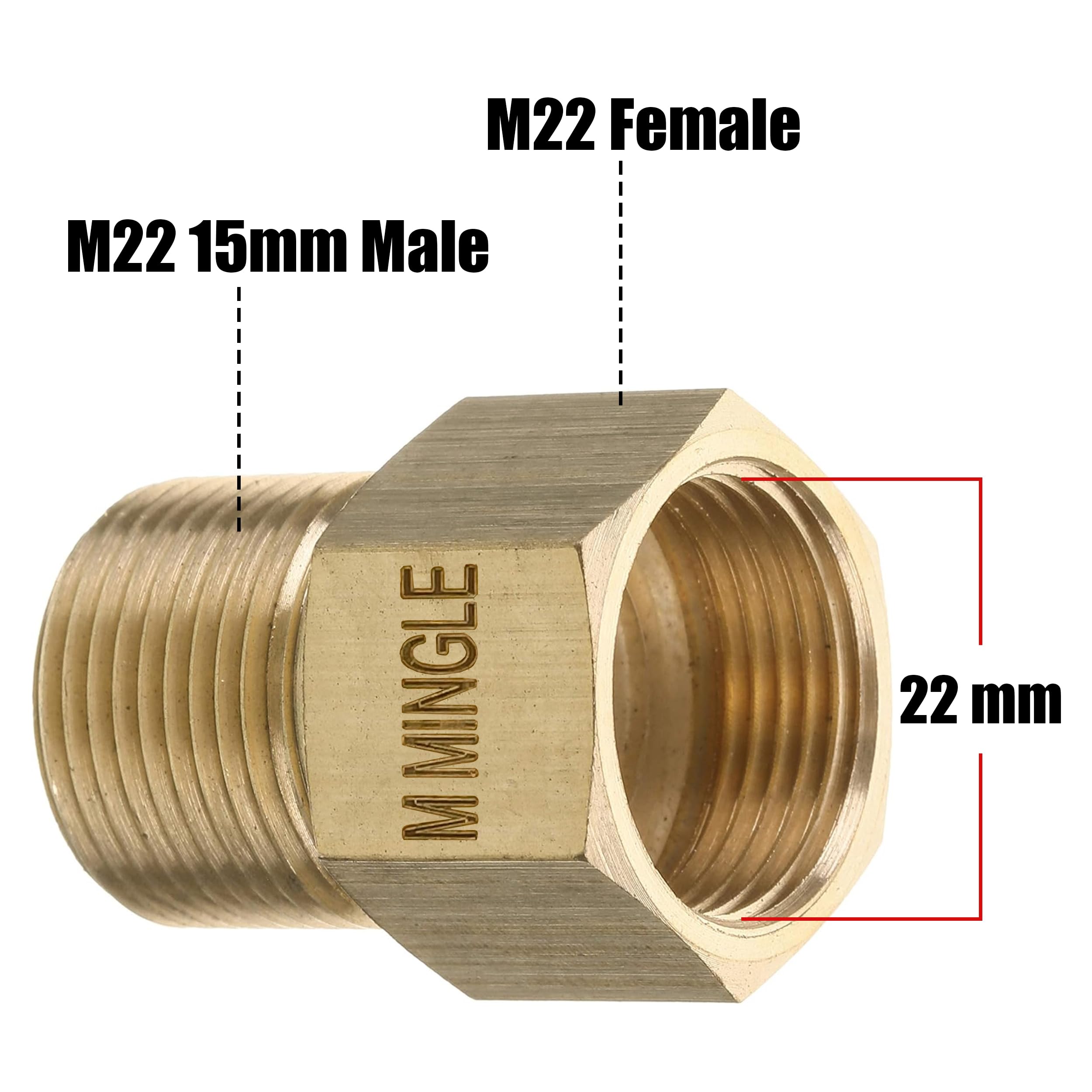 MMINGLE brass coupler rated for up to 4500 PSI ensures durable high-pressure performance.
