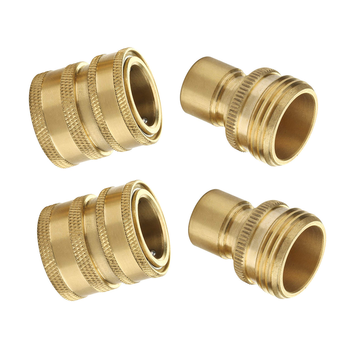 MMINGLE brass quick-connect close-up shows leak-free connection for reliable watering.