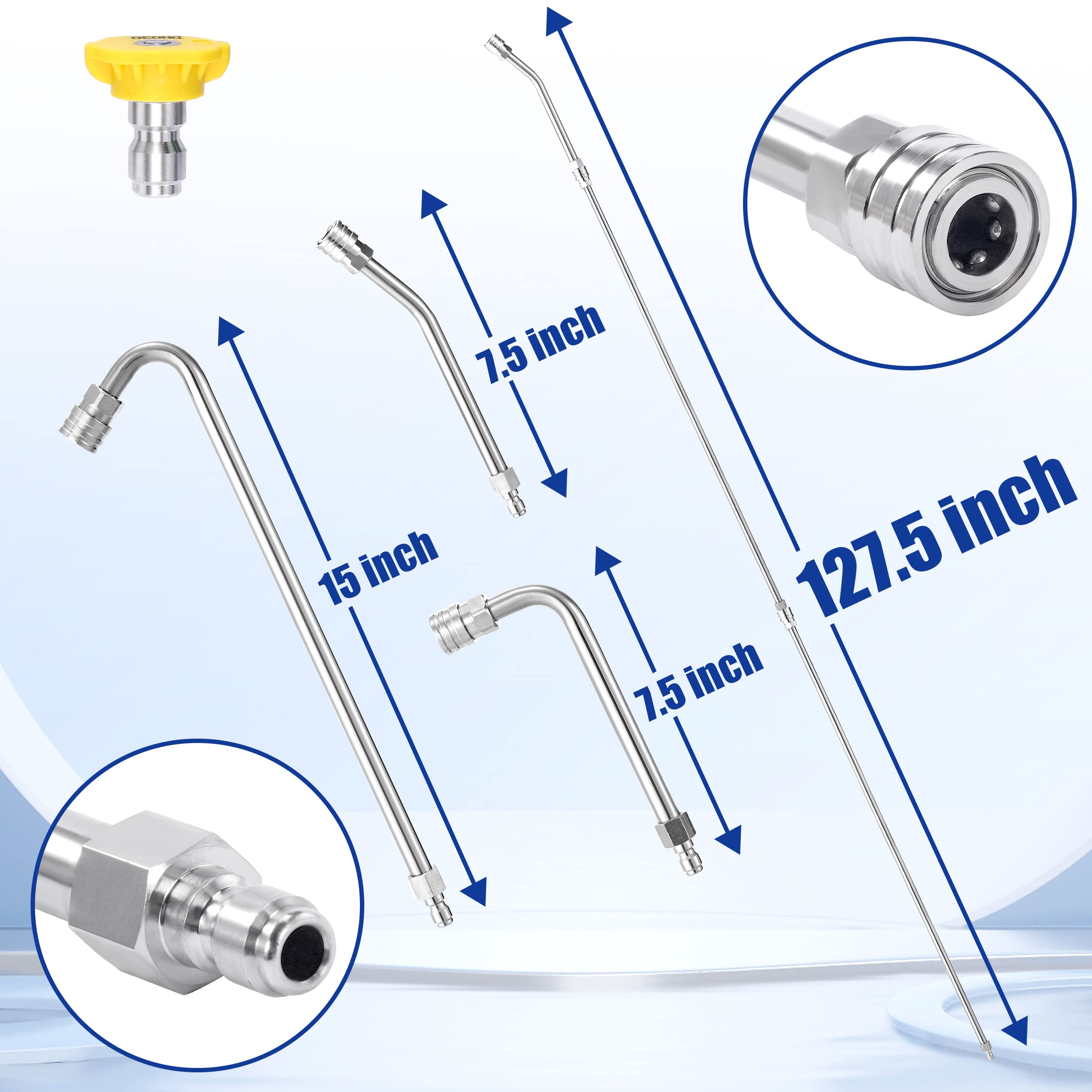 MMINGLE 90-degree curved rod eases cleaning under ledges and corners.
