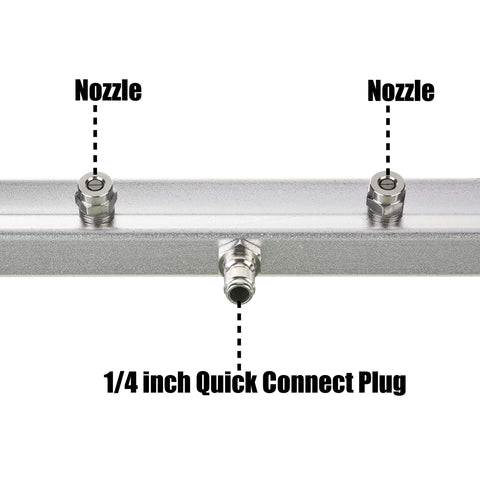 Four-nozzle configuration delivers balanced rinsing for thorough underbody washing.