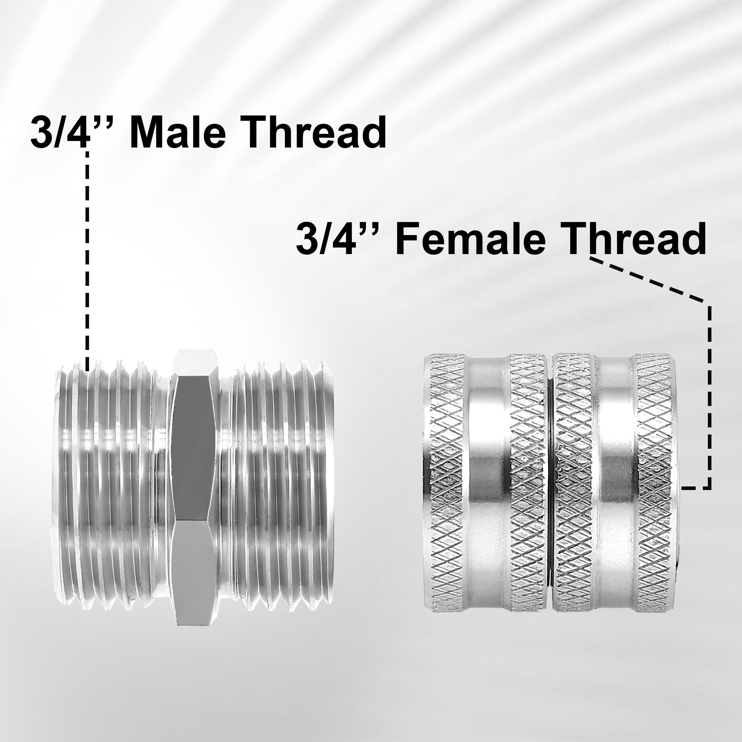 M MINGLE garden hose adapter with double-female ends for versatile setups.