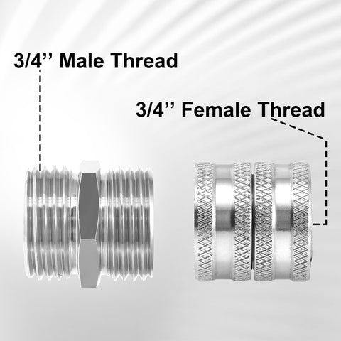 M MINGLE garden hose adapter with double-female ends for versatile setups.