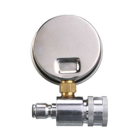 M MINGLE gauge close-up reveals crisp dial for reliable readings.