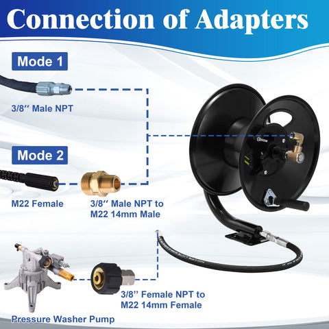 M MINGLE 90-degree rotary coupler prevents hose outlet from kinking.