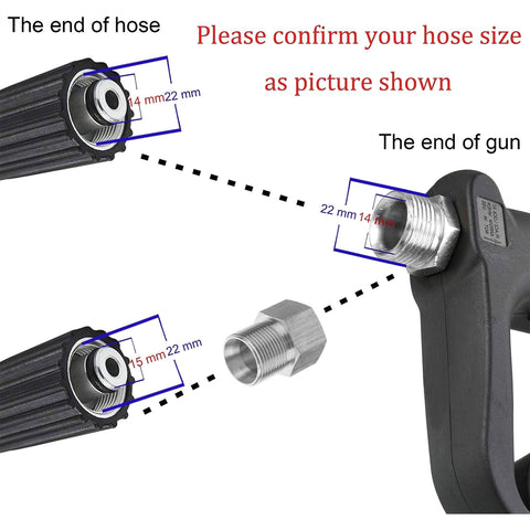 MMINGLE M22 15mm fitting showcases versatile hose connections.