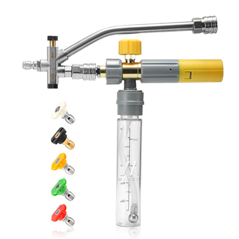 M MINGLE foam cannon with magnetic bottle mouth enables quick setup and splash-free use.
