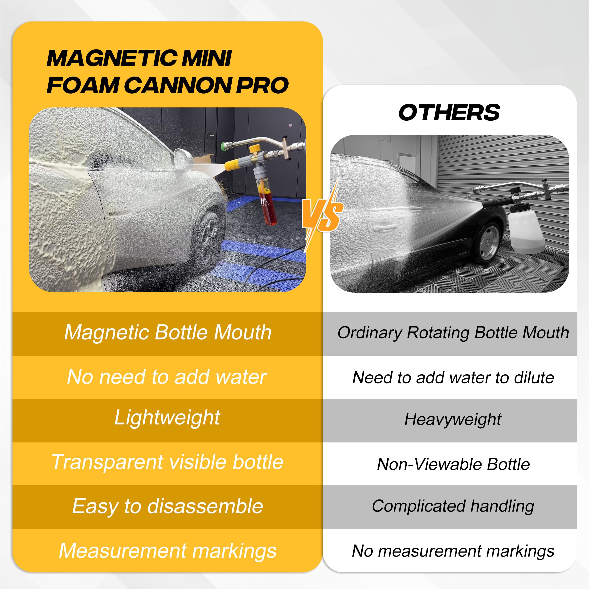 M MINGLE two-way switch enables quick transition without swapping nozzles.