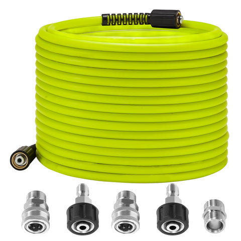 M MINGLE pressure washer hose 50 ft, durable and easy to reel.