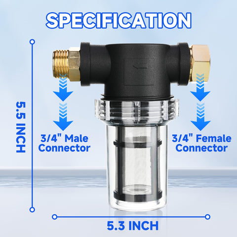 MMINGLE pressure washer inlet filter assembly installs easily and protects components.