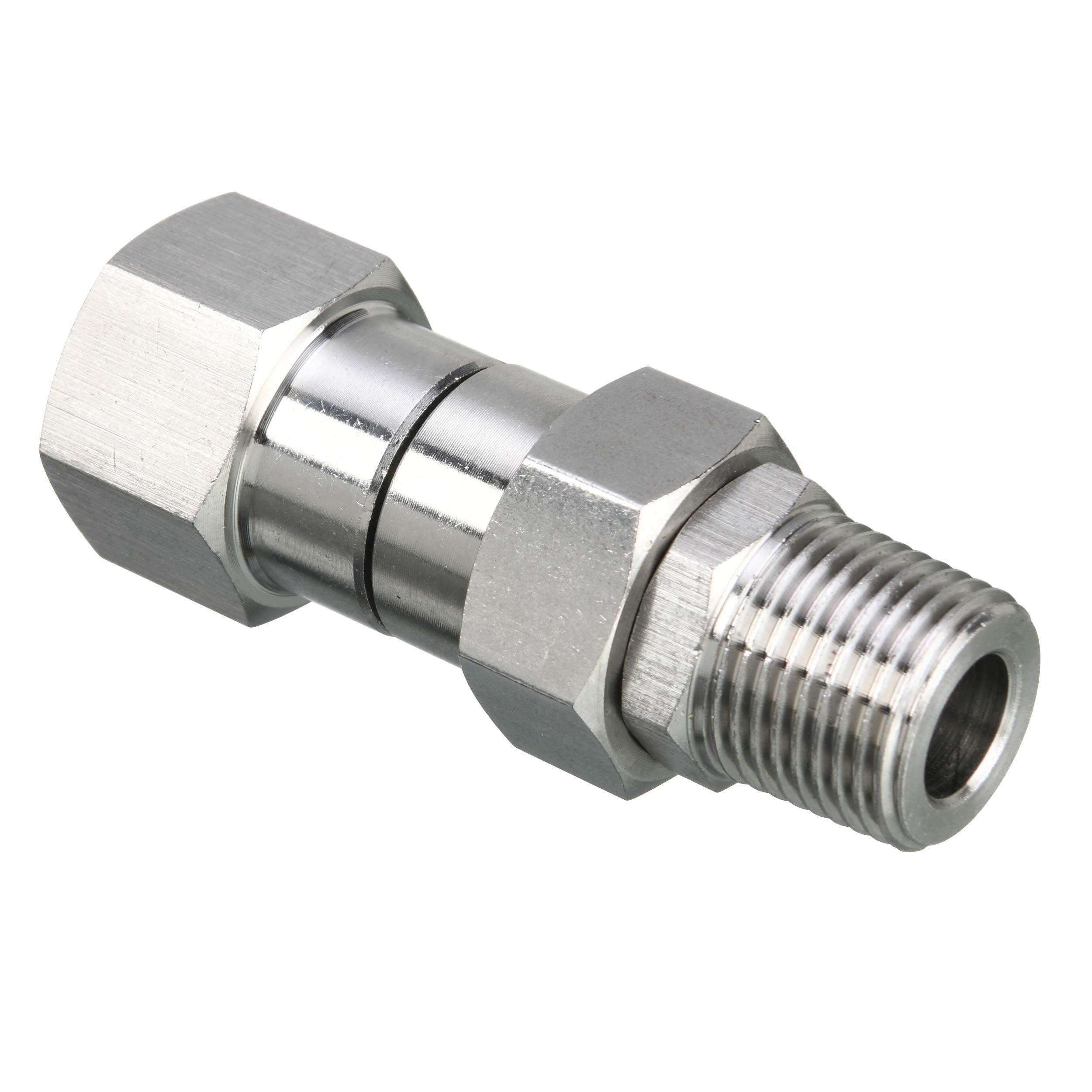 MMINGLE stainless steel swivel joint rotates 360 degrees to ease cleaning.