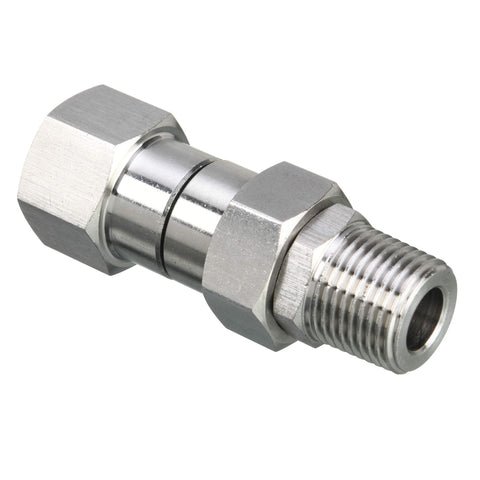 MMINGLE stainless steel swivel joint rotates 360 degrees to ease cleaning.