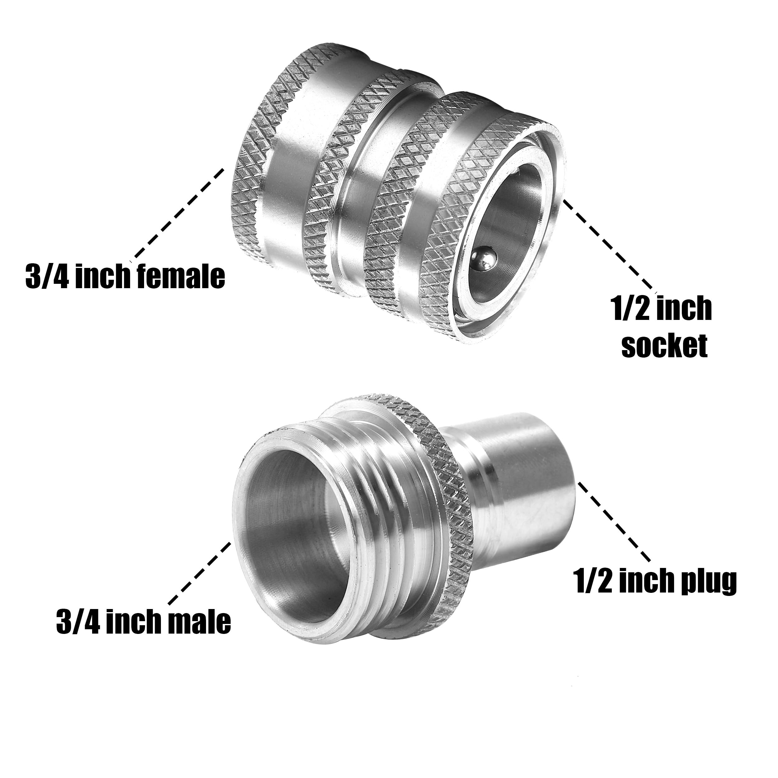 M MINGLE three-eighth-inch quick-connect adapter enables fast hose-to-gun connections.