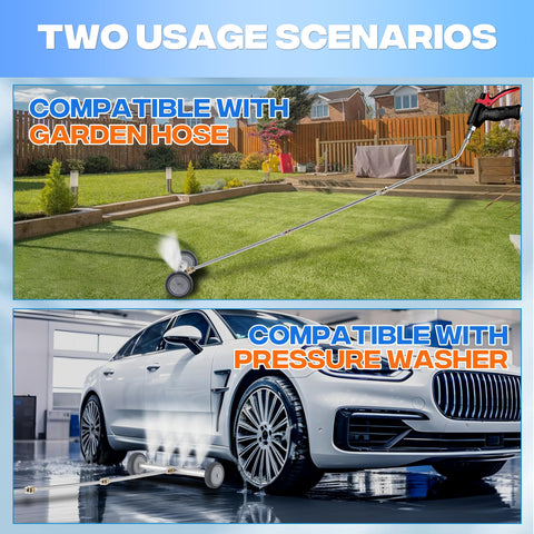 M MINGLE mitt included for gentle scrubbing on vehicle chassis
