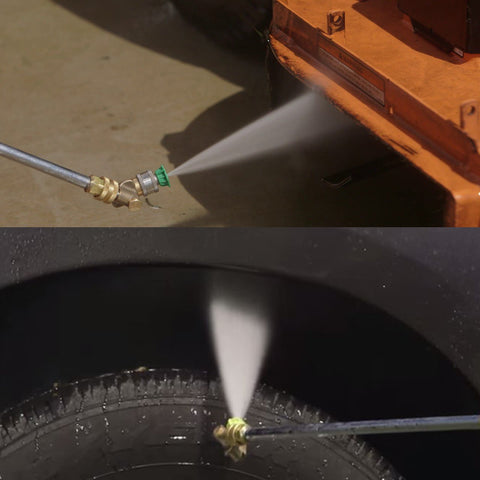 M MINGLE gutter attachment fits a wide range of pressure washers.