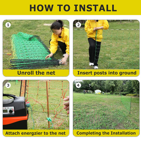M MINGYA prefabricated grid fence for easy unrolling and energizing
