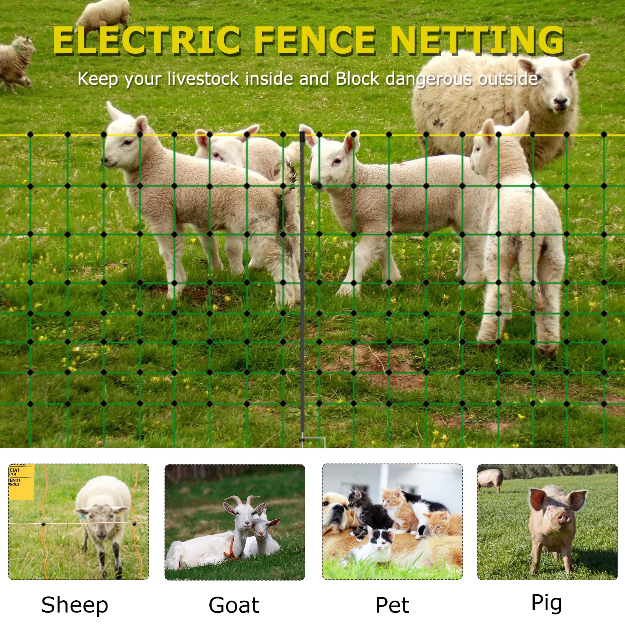 M MINGYA portable fencing ideal for rotating grazing and quick moves