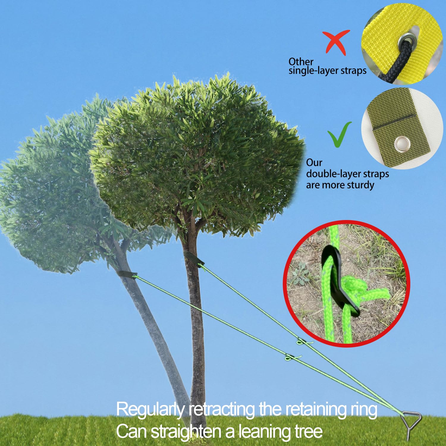 MNPARTS heavy-duty stakes and ropes deliver lasting outdoor stability