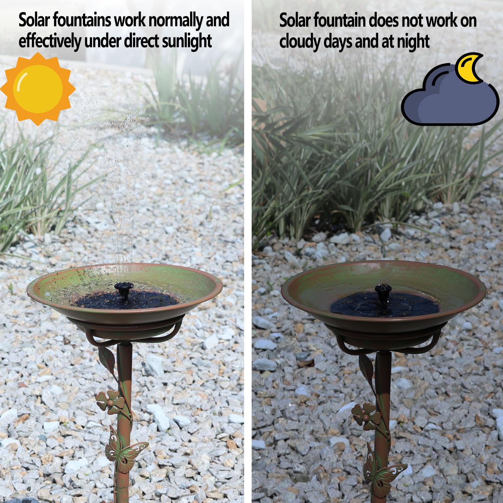 MNRYLKB 28.5-inch height offers elevated view for birds.