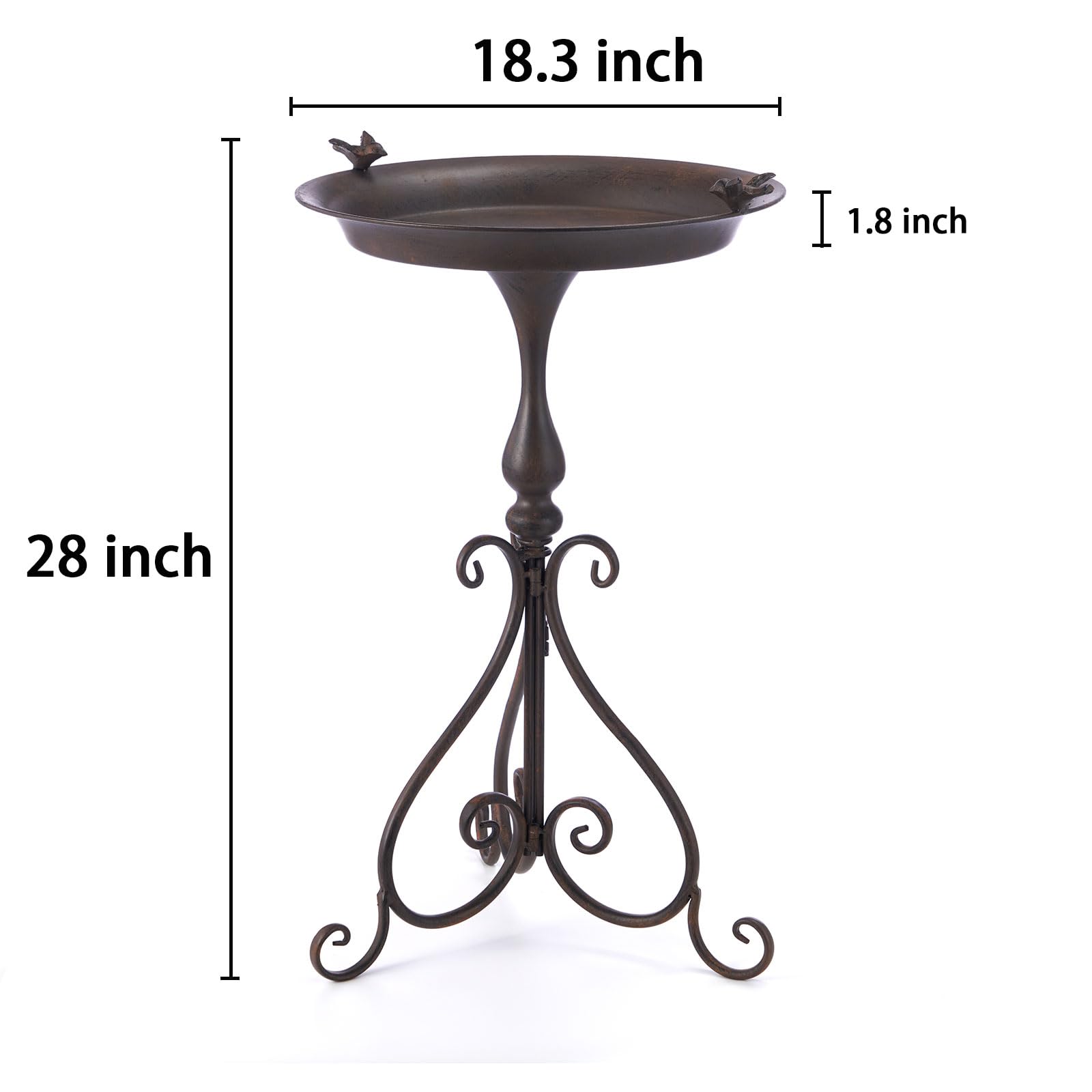MNRYLKB birdbath-outdoor-garden-decor demonstrates versatile yard decor attracting wildlife