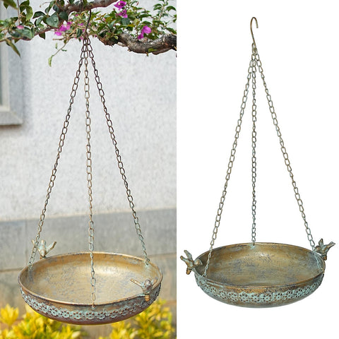 MNRYLKB garden birdbath enhances yard decor while attracting visits.