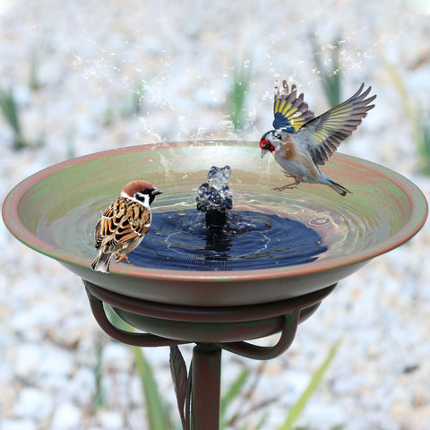 MNRYLKB solar fountain feature powered by sun for garden ambiance.