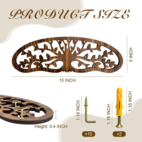 MOASIOP dark brown pine wood rack elevates kitchen decor while drying herbs