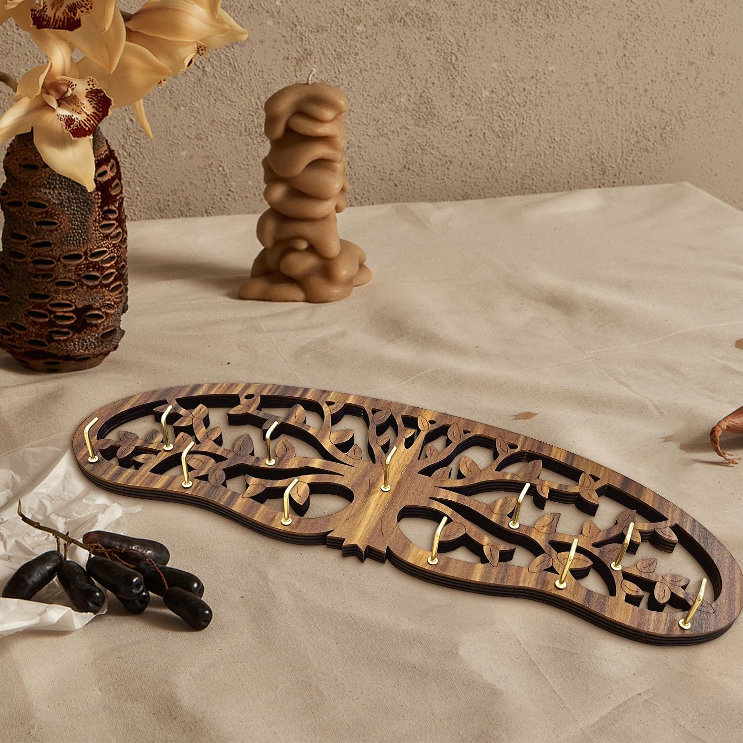 MOASIOP rustic hanging decor doubles as practical kitchen storage