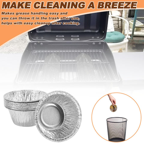 MOASKER disposable foil liners included for quick cleanup after grilling