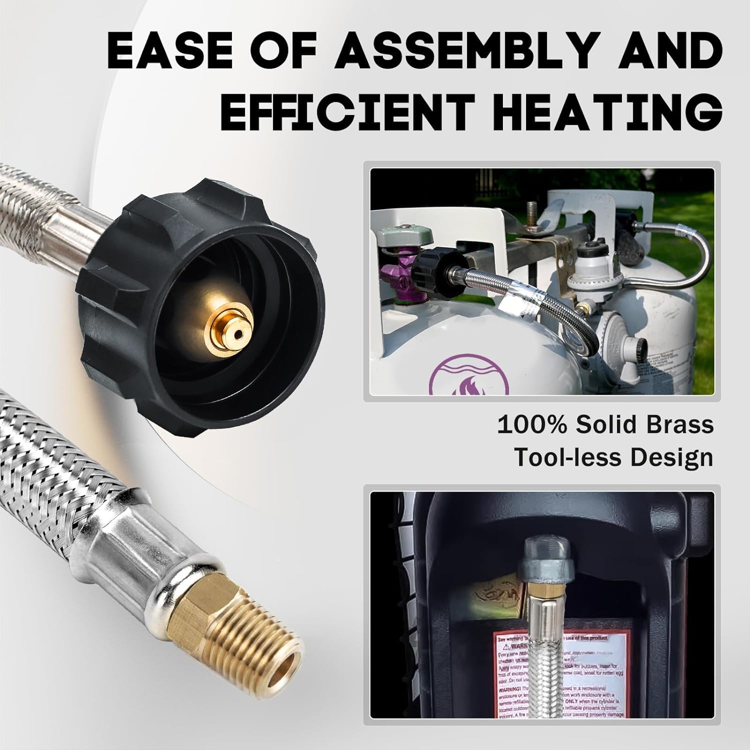 MOASKER QCC1/Type1 hose enabling safe transfer to larger LP tanks
