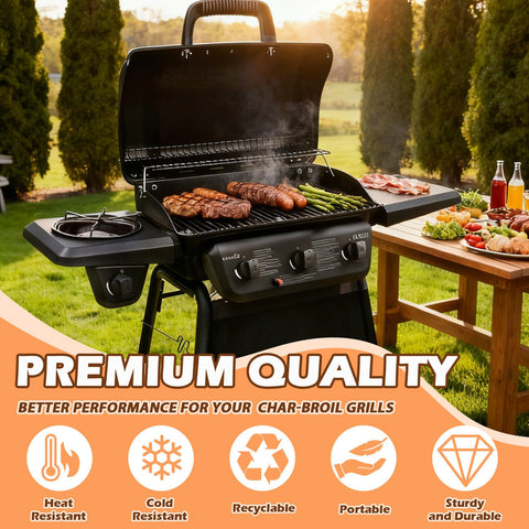MOASKER aluminum drip liners ready for easy disposal and grilling efficiency