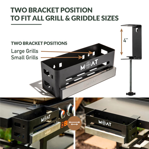 MOAT grill tools organizer with magnetic hold keeps tongs within reach.