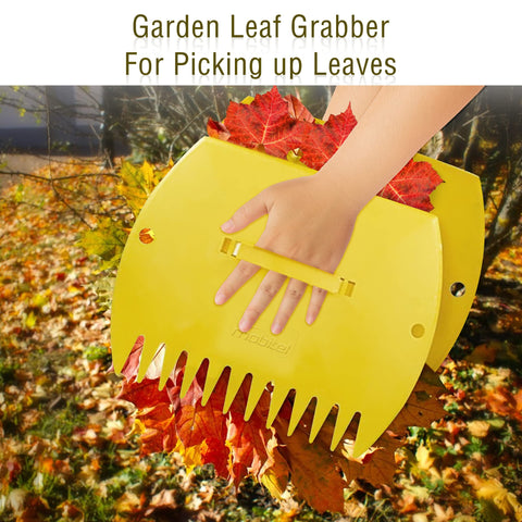 Mobitel Leaf Scoops in action debris collection reduces back strain