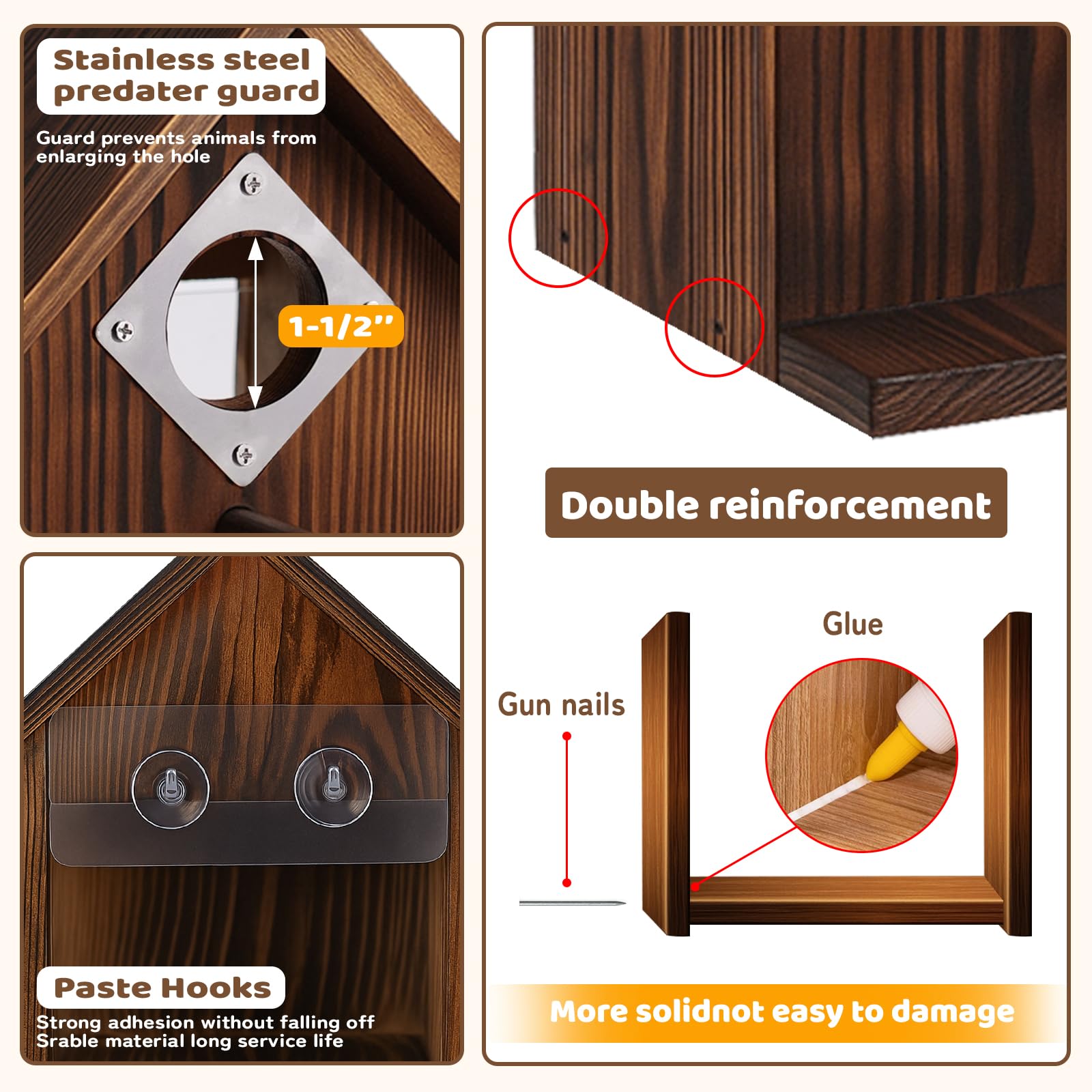 MOBYKE bird perch stick provides a natural resting spot for visiting birds.