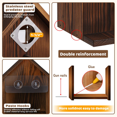 MOBYKE bird perch stick provides a natural resting spot for visiting birds.