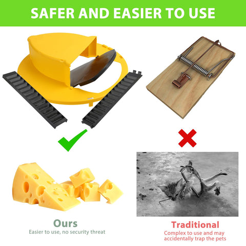 MociMoci humane bucket mousetrap keeps pets and kids safe with enclosed design.