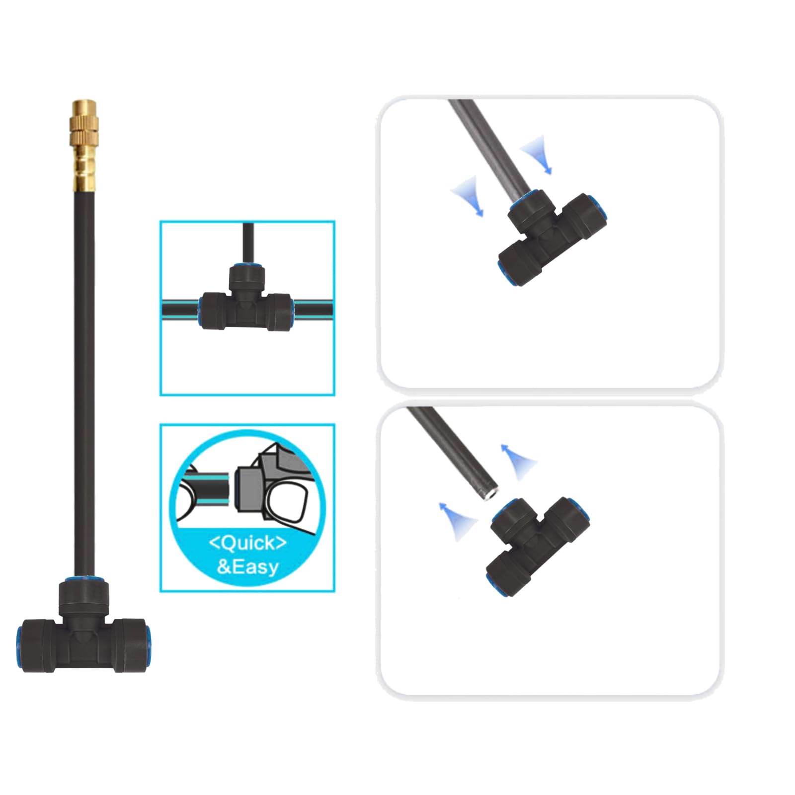 MOCOBER universal faucet connector fits common hoses easily.