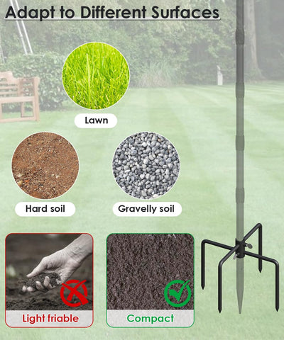 Mocomax flag pole stand base adds stable fence line or garden flag support.